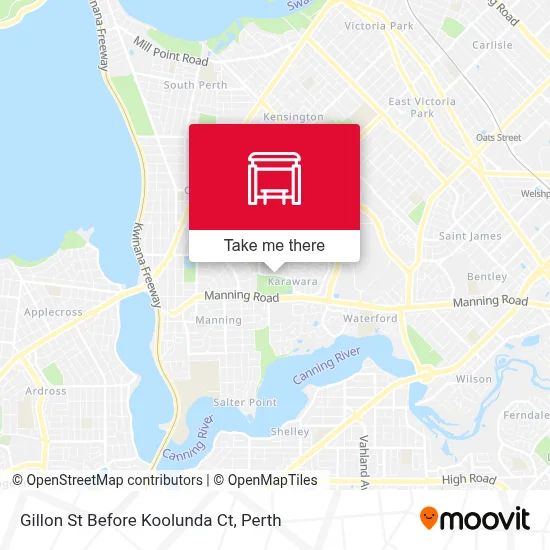 Mapa Gillon St Before Koolunda Ct