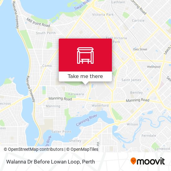 Walanna Dr Before Lowan Loop map
