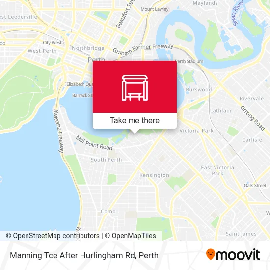 Mapa Manning Tce After Hurlingham Rd