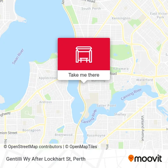 Mapa Gentilli Wy After Lockhart St