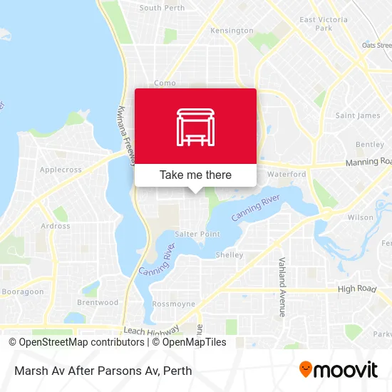 Mapa Marsh Av After Parsons Av