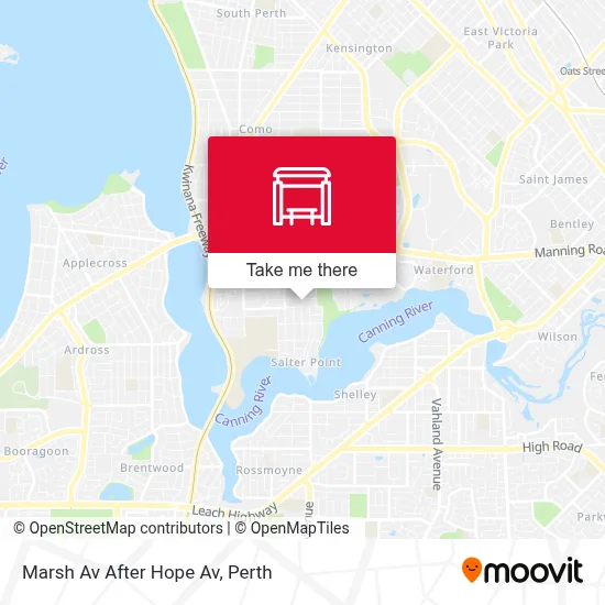 Mapa Marsh Av After Hope Av