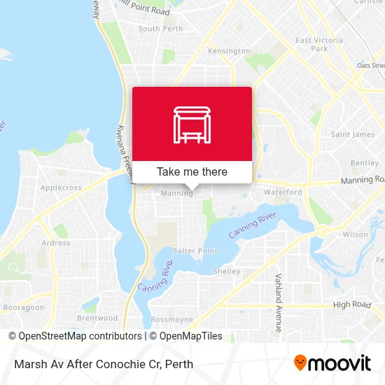 Mapa Marsh Av After Conochie Cr