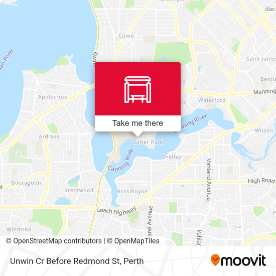 Mapa Unwin Cr Before Redmond St