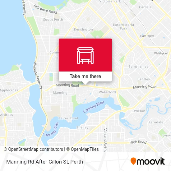 Mapa Manning Rd After Gillon St