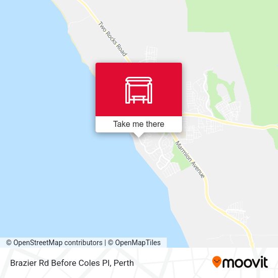 Brazier Rd Before Coles Pl map
