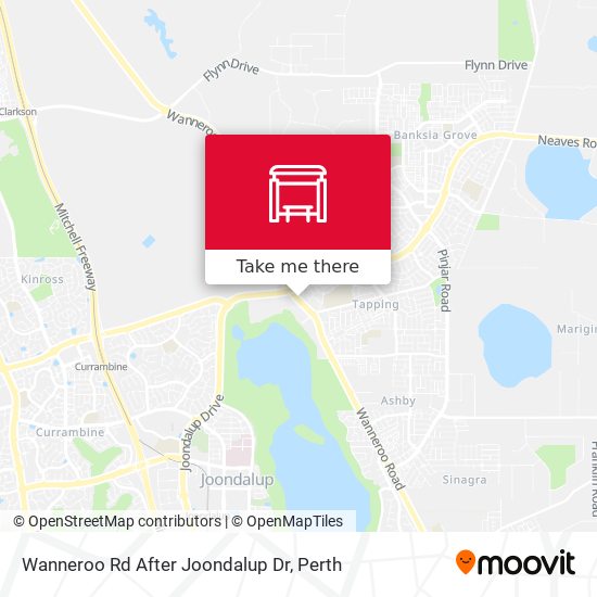 Wanneroo Rd After Joondalup Dr map