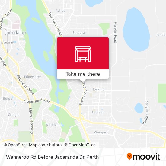 Wanneroo Rd Before Jacaranda Dr map