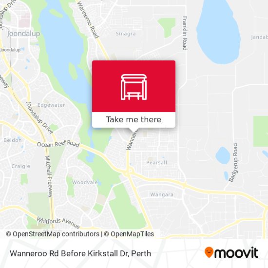 Wanneroo Rd Before Kirkstall Dr map
