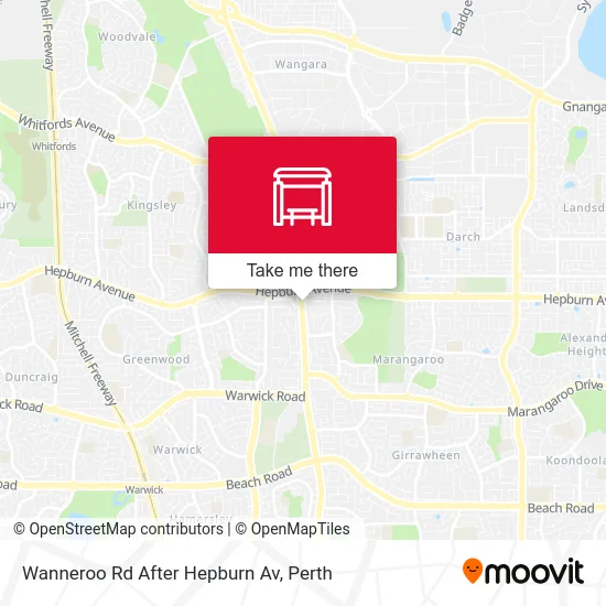 Mapa Wanneroo Rd After Hepburn Av