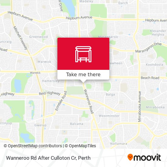 Wanneroo Rd After Culloton Cr map