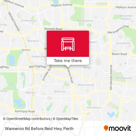 Wanneroo Rd Before Reid Hwy map