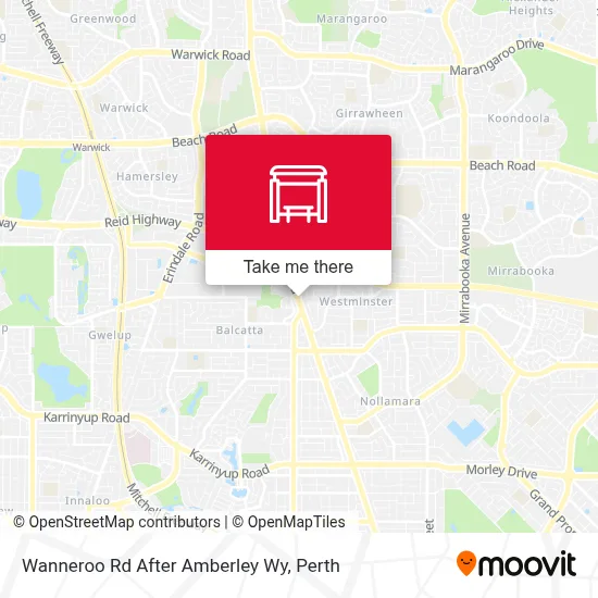 Mapa Wanneroo Rd After Amberley Wy