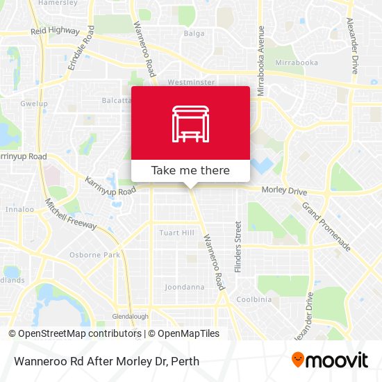 Wanneroo Rd After Morley Dr map