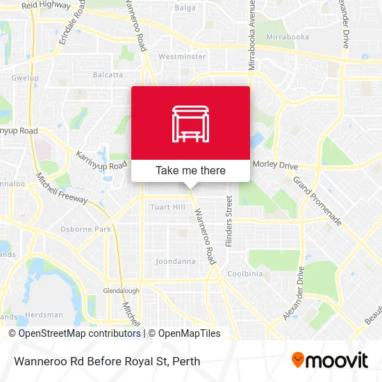 Mapa Wanneroo Rd Before Royal St