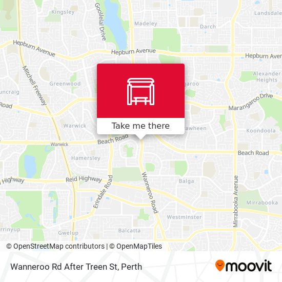 Wanneroo Rd After Treen St map