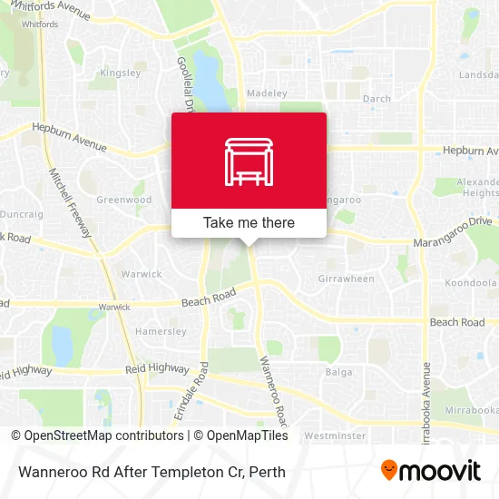 Mapa Wanneroo Rd After Templeton Cr