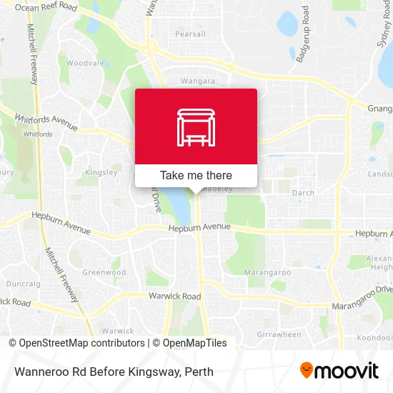 Mapa Wanneroo Rd Before Kingsway