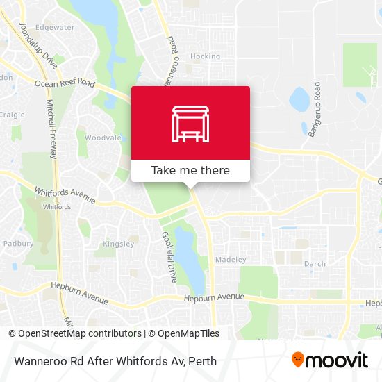 Wanneroo Rd After Whitfords Av map