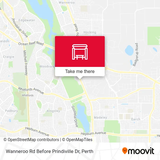 Mapa Wanneroo Rd Before Prindiville Dr