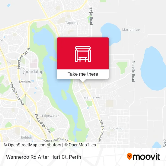 Mapa Wanneroo Rd After Hart Ct