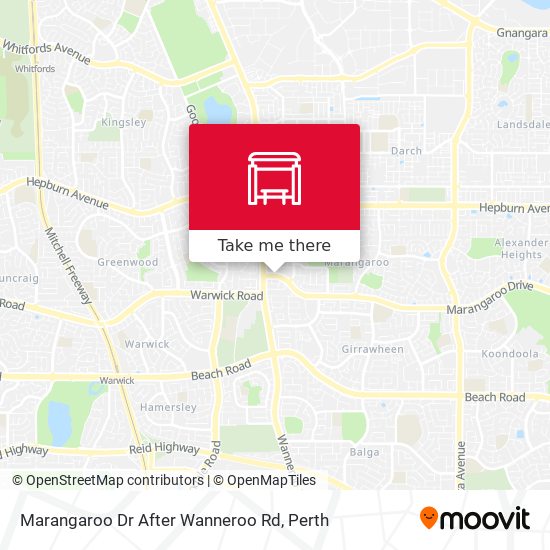 Marangaroo Dr After Wanneroo Rd map