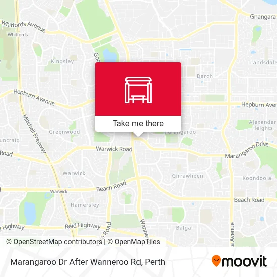 Mapa Marangaroo Dr After Wanneroo Rd