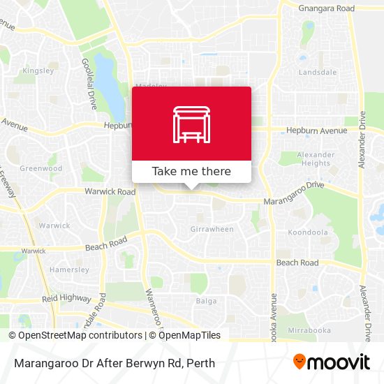 Marangaroo Dr After Berwyn Rd map