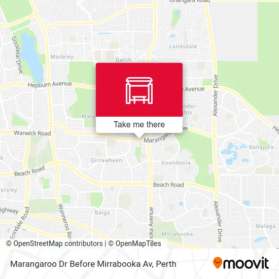 Mapa Marangaroo Dr Before Mirrabooka Av