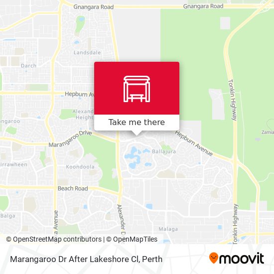 Marangaroo Dr After Lakeshore Cl map