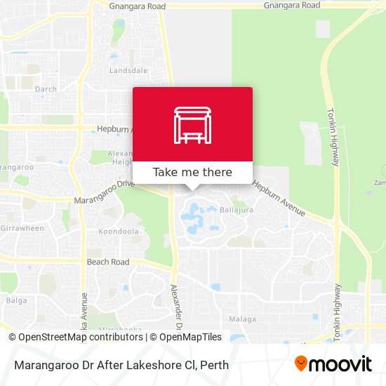 Marangaroo Dr After Lakeshore Cl map