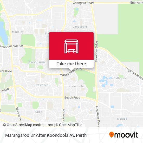 Marangaroo Dr After Koondoola Av map