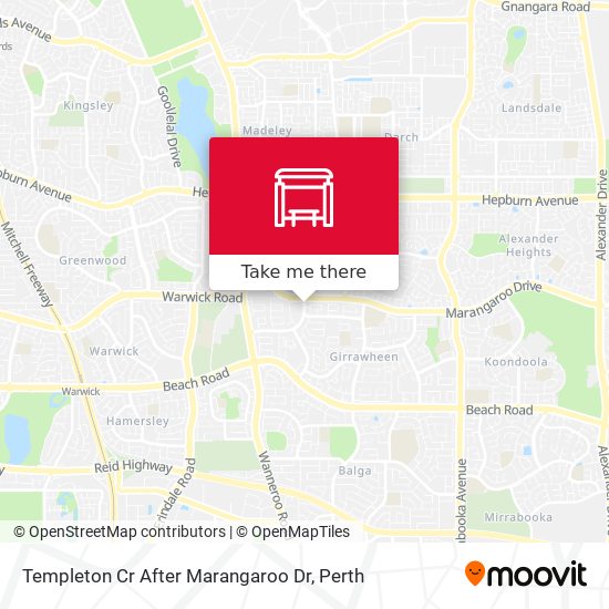 Templeton Cr After Marangaroo Dr map