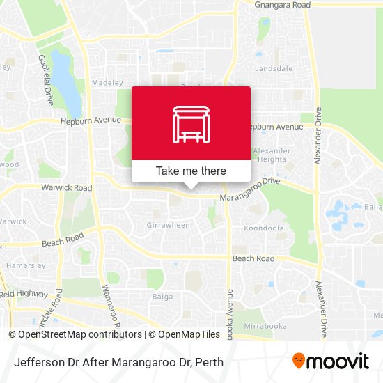 Jefferson Dr After Marangaroo Dr map