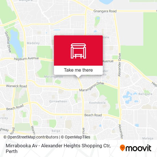 Mirrabooka Av - Alexander Heights Shopping Ctr map