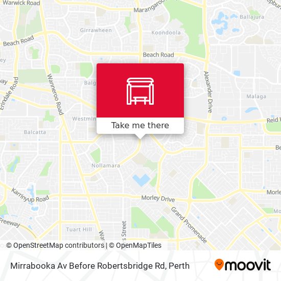 Mirrabooka Av Before Robertsbridge Rd map