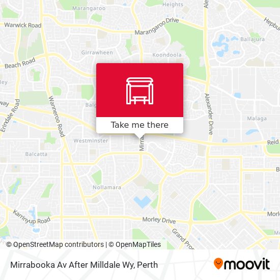 Mirrabooka Av After Milldale Wy map