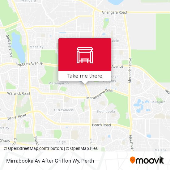 Mapa Mirrabooka Av After Griffon Wy