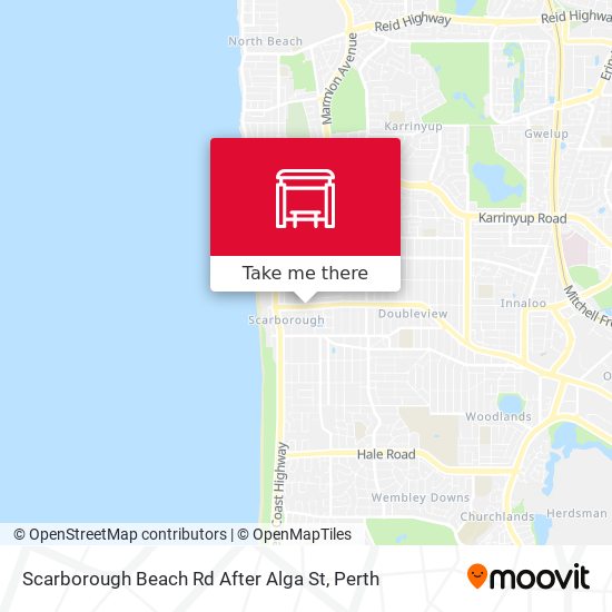 Scarborough Beach Rd After Alga St map