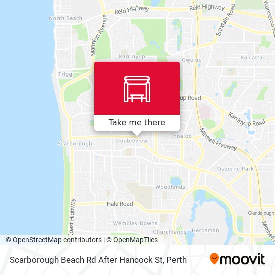 Scarborough Beach Rd After Hancock St map
