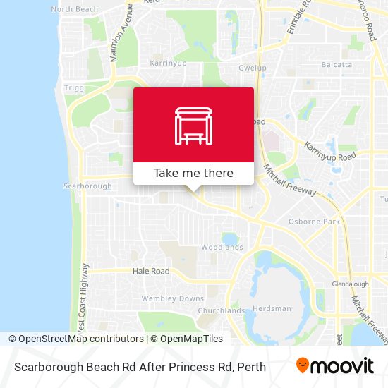 Scarborough Beach Rd After Princess Rd map