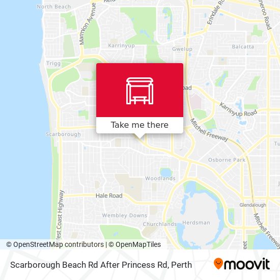 Mapa Scarborough Beach Rd After Princess Rd