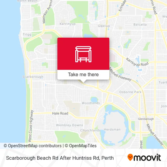 Scarborough Beach Rd After Huntriss Rd map