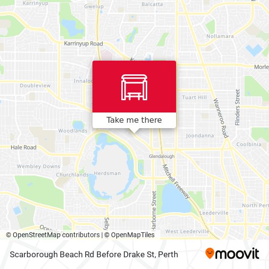 Scarborough Beach Rd Before Drake St map