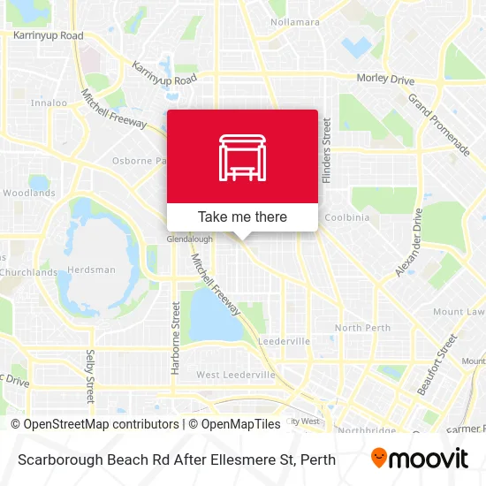 Mapa Scarborough Beach Rd After Ellesmere St