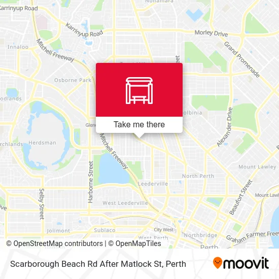 Mapa Scarborough Beach Rd After Matlock St