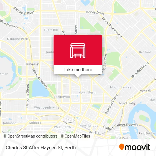 Mapa Charles St After Haynes St