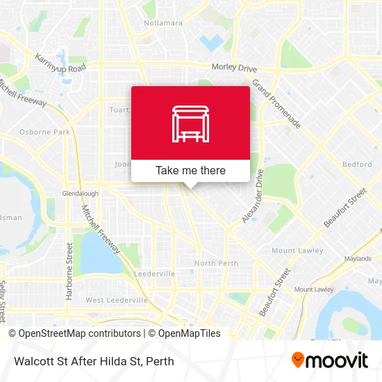 Mapa Walcott St After Hilda St