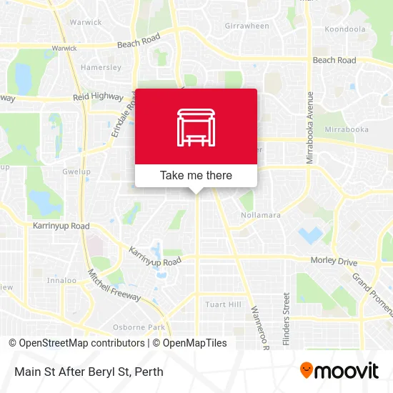 Mapa Main St After Beryl St