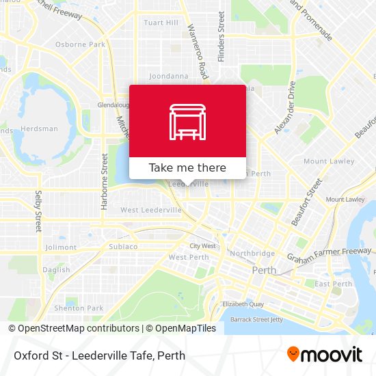 Oxford St - Leederville Tafe map